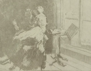 手紙の女、1915年（エッチングの証拠）